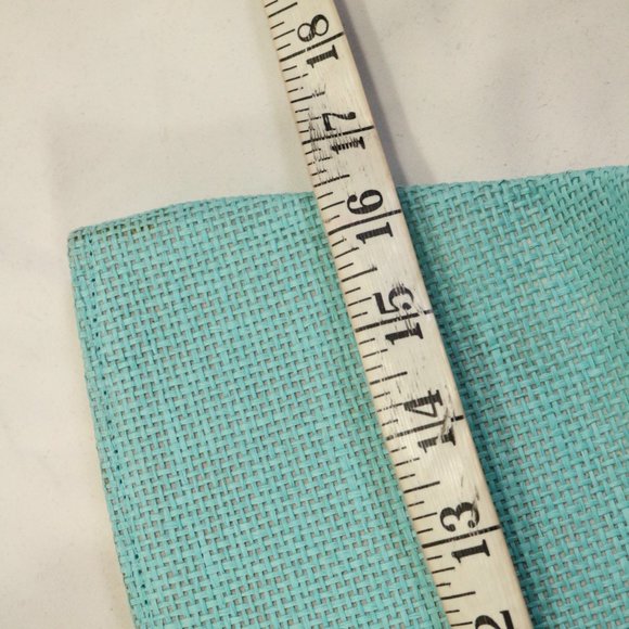 Vintage NEIMAN MARCUS Nwt Seafoam Woven Wood Handle Bag - Picture 6 of 8